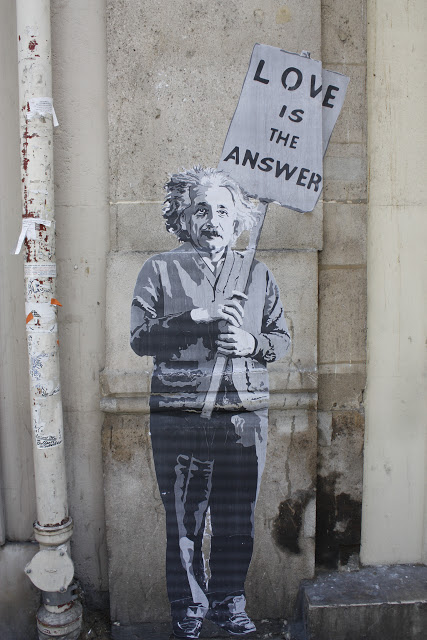 Paris wall art Albert Einstein love