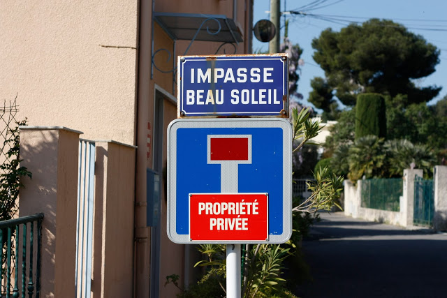 French street sign, impasse