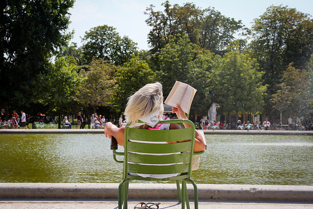 Relaxing in Tuileries Gardens