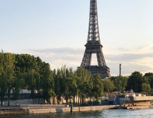 Paris Seine River at Sunset